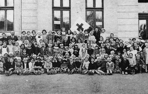 Pupils-members of the Red Cross, Female Primary School (built in 1897)